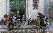 Raimundo Madrazo Coming out of Church Sweden oil painting artist